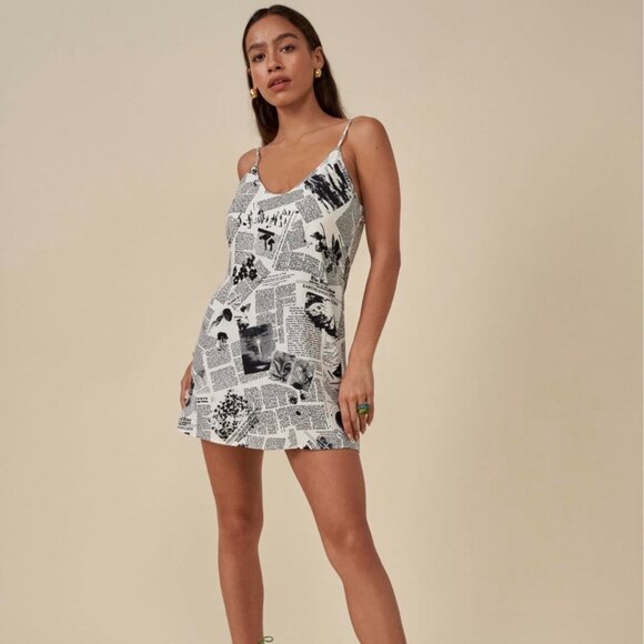 Reformation Dresses & Skirts - Reformation Ventura slip dress- newspaper